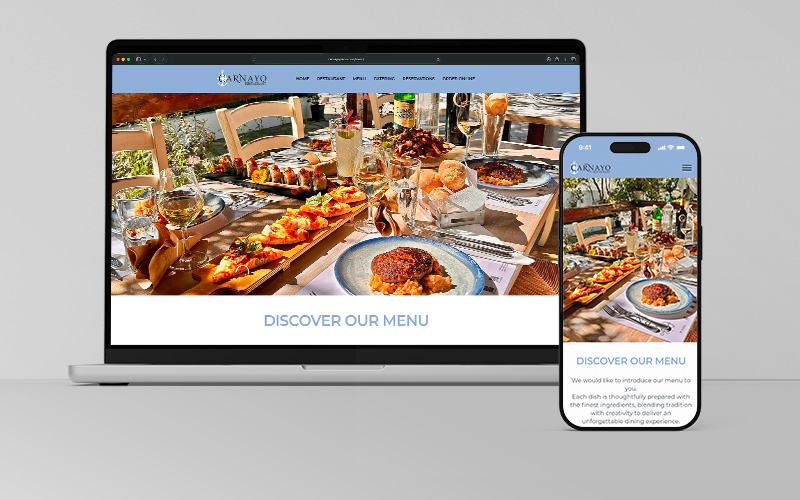 Website für CARNAYO Restaurant - Bar & Catering
