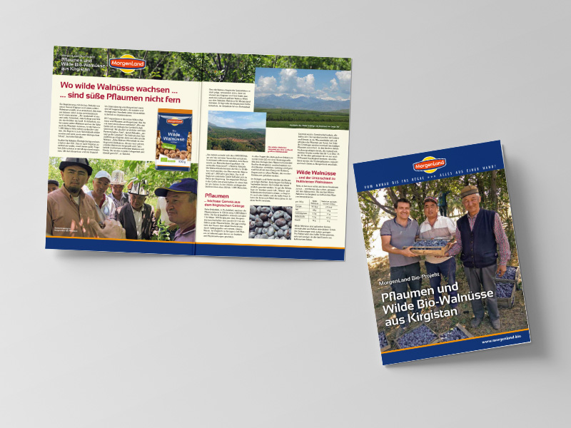Flyer Pflaumen und wlde Bio-Walnüsse aus Kirgistan für MorgenLand